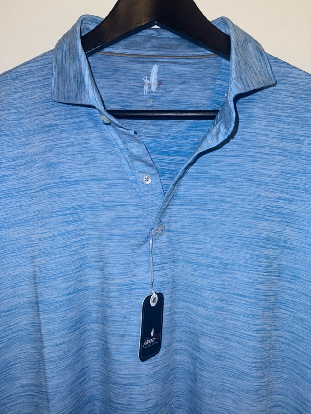 johnnie-O NWT "Huron" Featherweight Performance Polo in "Majorca" Blue - Picture 2 of 7